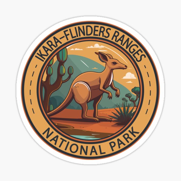 Ikara–Flinders Ranges National Park Australia Kangaroo Badge Sticker
