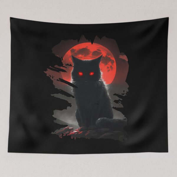 Item preview, Evil black cat designed and sold by Shagrah.