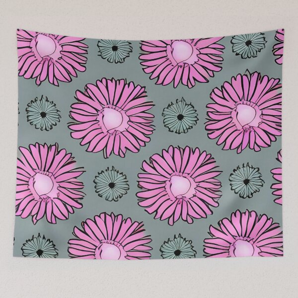 Item preview, Pink daisy flower pattern designed and sold by gramizzia.