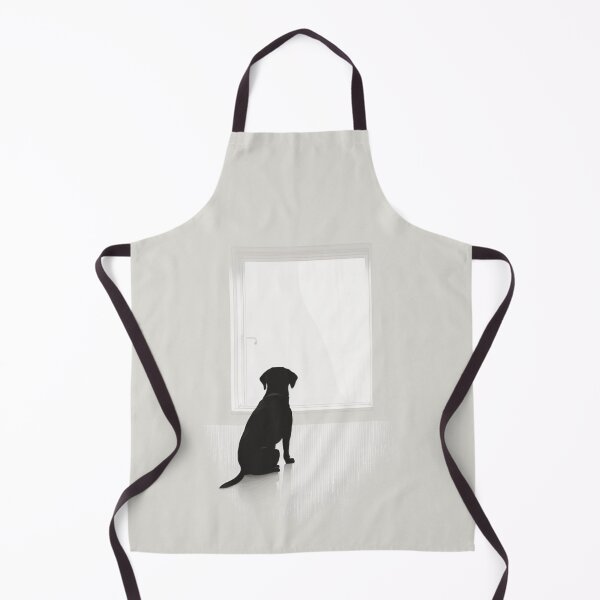 Item preview, minimalist artwork of a sad dog waiting for his owner designed and sold by sammgdesign.
