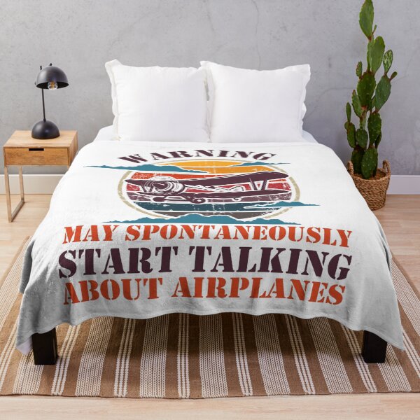Item preview, WARNING MAY SPONTANEOUSLY START TALKING ABOUT AIRPLANES SUNSET designed and sold by HomeCoquette.