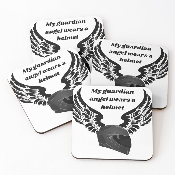 Item preview, My guardian angel wears a helmet  designed and sold by courtney petersen.
