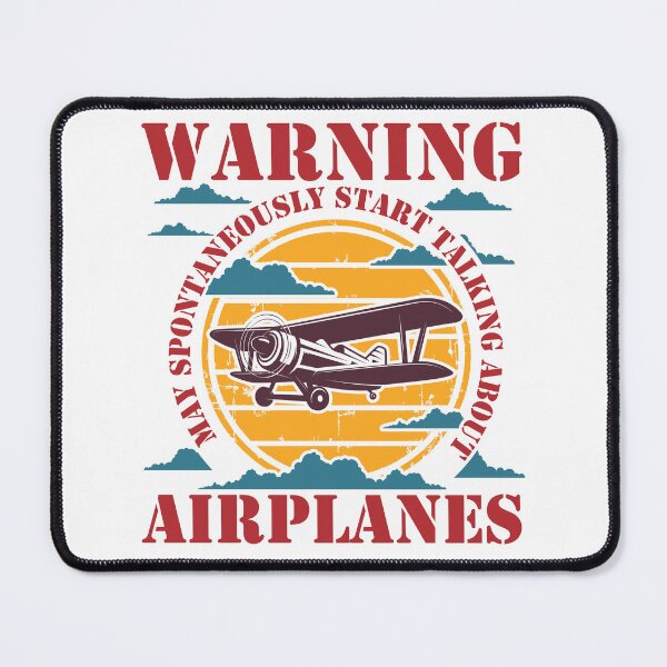 Item preview, WARNING MAY SPONTANEOUSLY START TALKING ABOUT AIRPLANES RETRO SUNSET designed and sold by HomeCoquette.