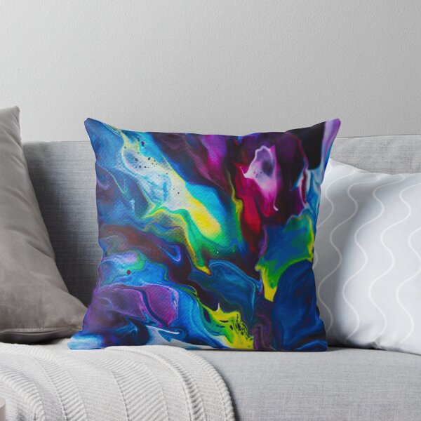 Item preview, Blue Wisps 2 (acrylic Dutch pour) designed and sold by Alane Fideler.