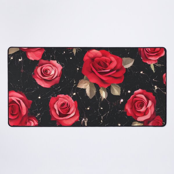 Item preview, Red roses in black marble design designed and sold by angelisart.