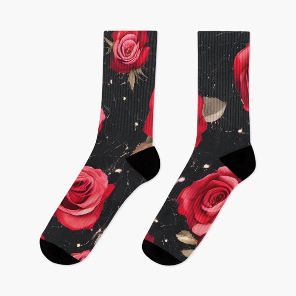 Item preview, Red roses in black marble design designed and sold by angelisart.