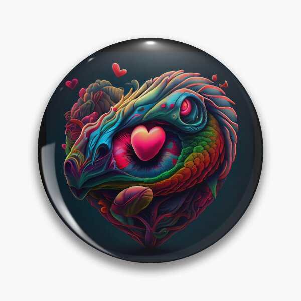 Item preview, Love heart abstract art, psychedelic and trippy designed and sold by GeoffBeattie.