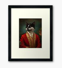 The Hermitage Court Waiter Cat Framed Print