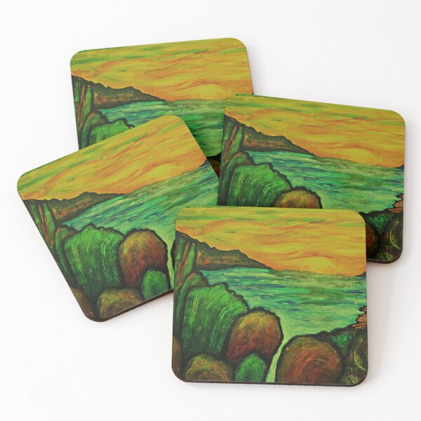 Item preview, Sunset beyond lake designed and sold by George Hutton Hunter.