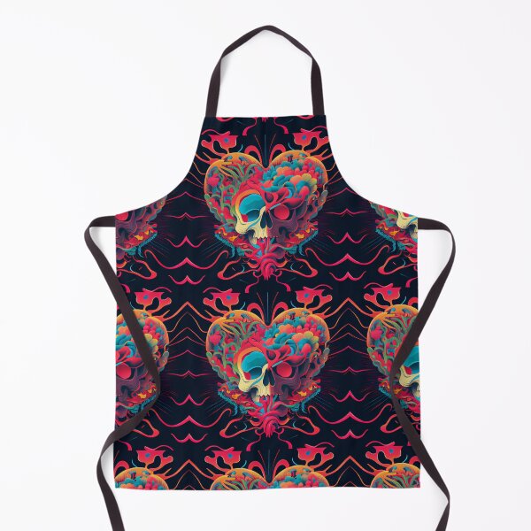 Item preview, Love heart and skull abstract art, psychedelic and trippy designed and sold by GeoffBeattie.