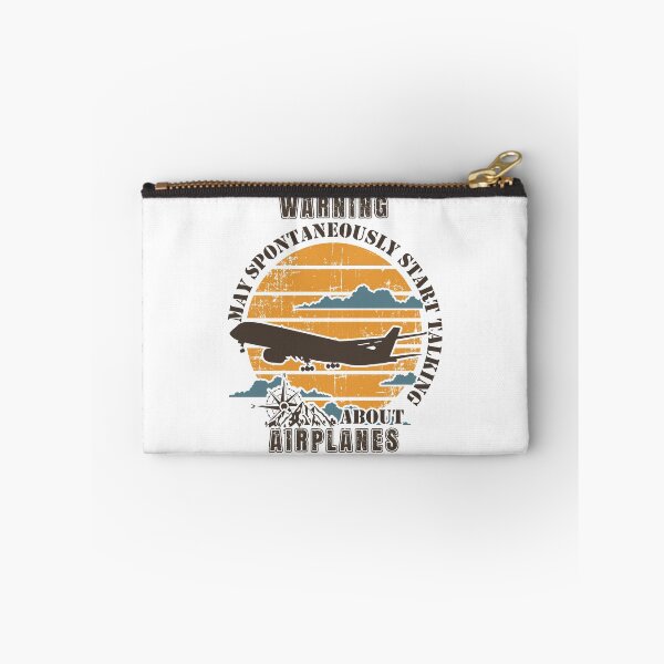 Item preview, WARNING MAY SPONTANEOUSLY START TALKING ABOUT AIRPLANES OLD POSTER  designed and sold by HomeCoquette.