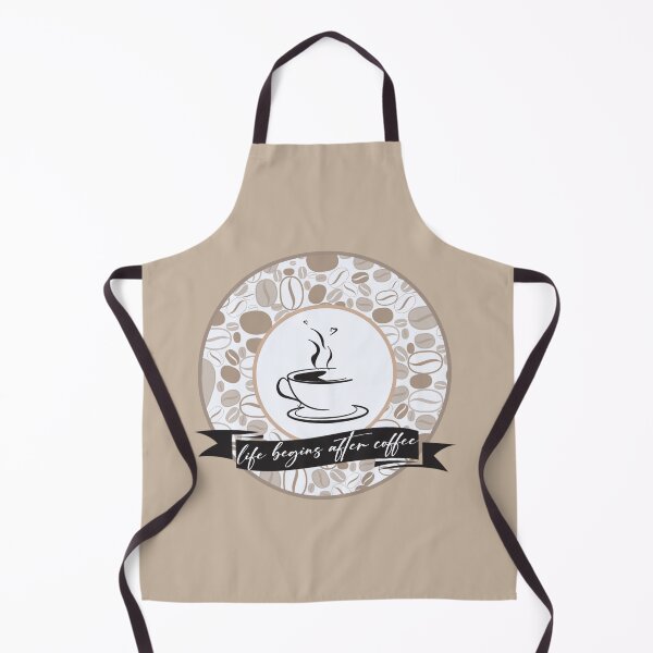 Item preview, Life begins after coffee. cup of coffee and coffee beans design designed and sold by Vuvuzella.