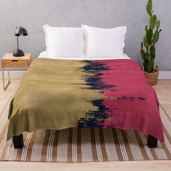 Item preview, Modern Abstract Gold Viva Magenta Brushstrokes designed and sold by InovArtS.