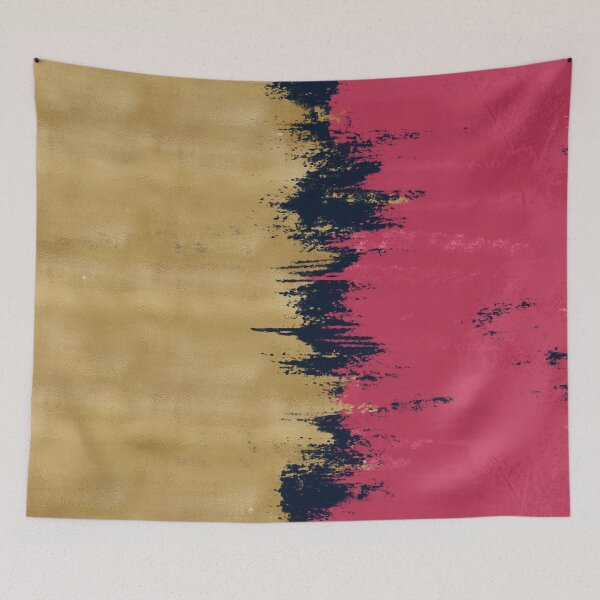 Item preview, Modern Abstract Gold Viva Magenta Brushstrokes designed and sold by InovArtS.