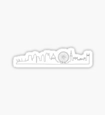 London Grey Skyline Sticker