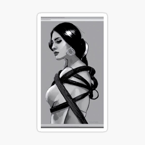 Lewd Stickers Adult Stickers Sexy Stickers Nude Stickers Lewd Sticker of  Bondage Art waiting to Be Tied 4 