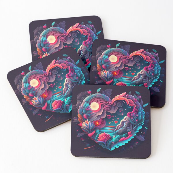 Item preview, Love heart ,dreamy abstract art, psychedelic and trippy designed and sold by GeoffBeattie.