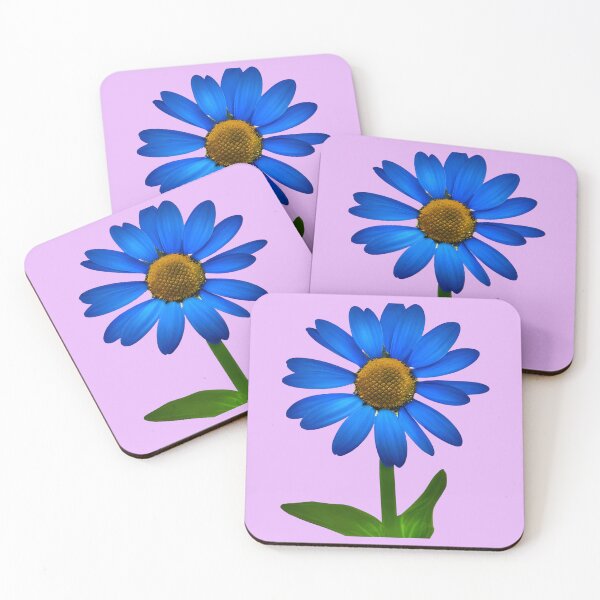 Item preview, Blue daisy flower designed and sold by gramizzia.