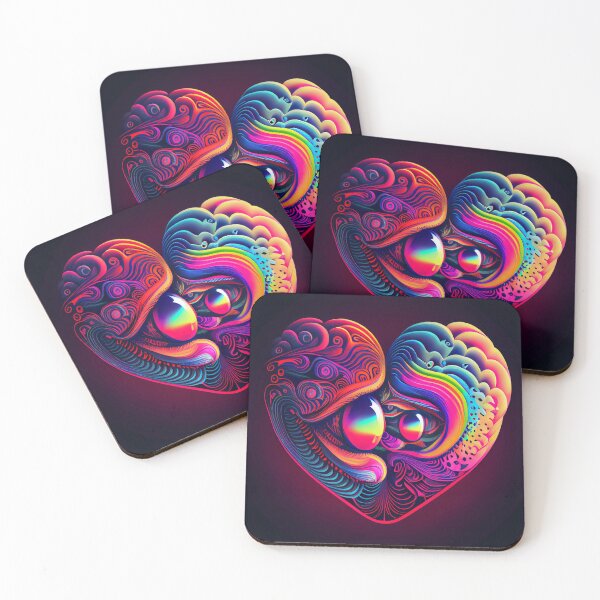Item preview, Love heart ,dreamy abstract art, psychedelic and trippy love designed and sold by GeoffBeattie.
