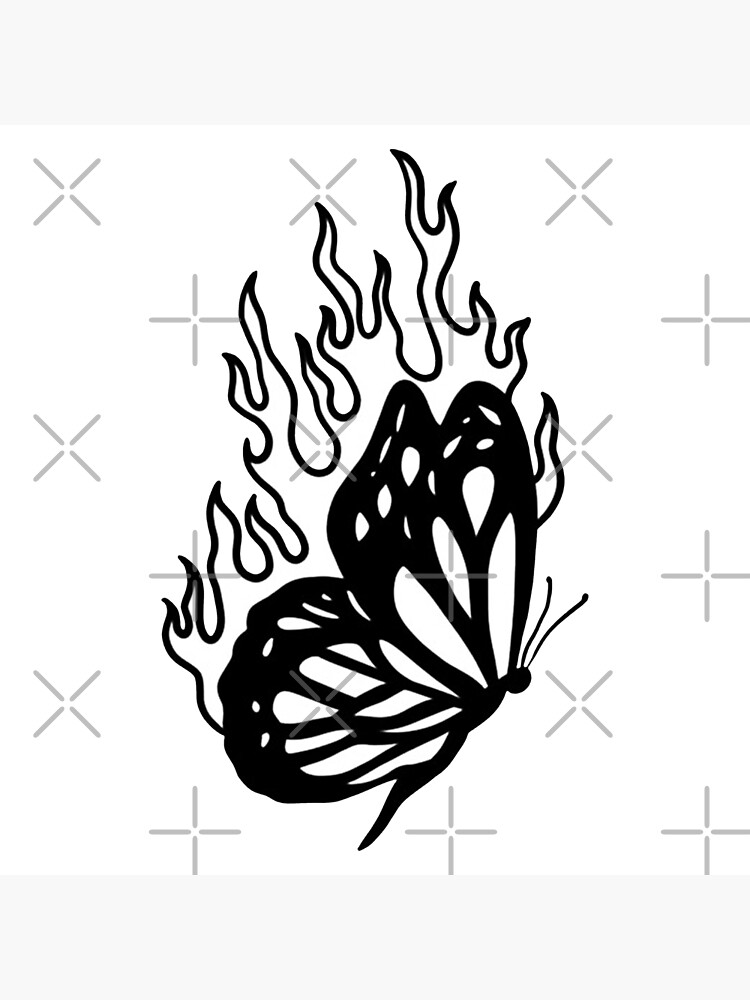 Fire Flames, Tattoo, Black Silhouettes Graphic by DesignStudioRM · Creative  Fabrica