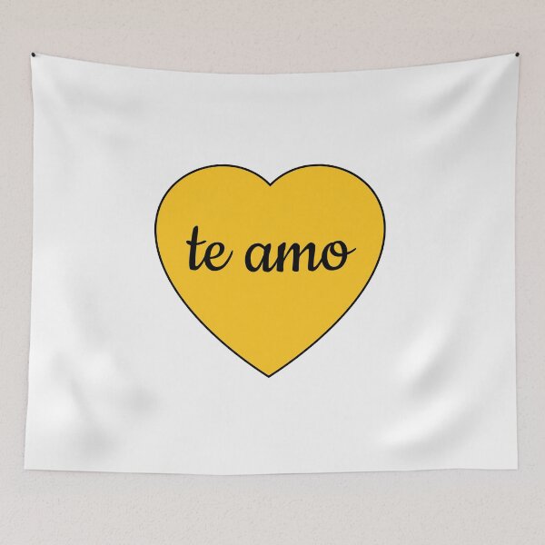 Item preview, I love you in Spanish - Te amo  -  Heart Corazon designed and sold by Inspirationmotivation.