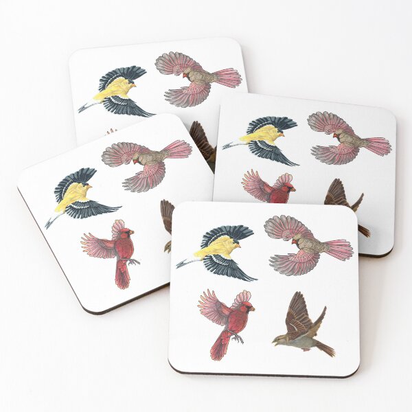 Item preview, Garden birds in flight designed and sold by myrsbytes.