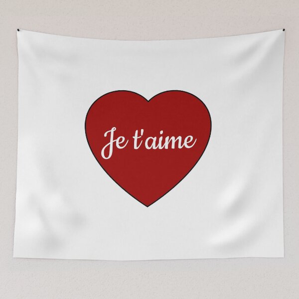 Item preview, Je Taime - I love you in French - Heart - Romantic Valentines Day designed and sold by Inspirationmotivation.