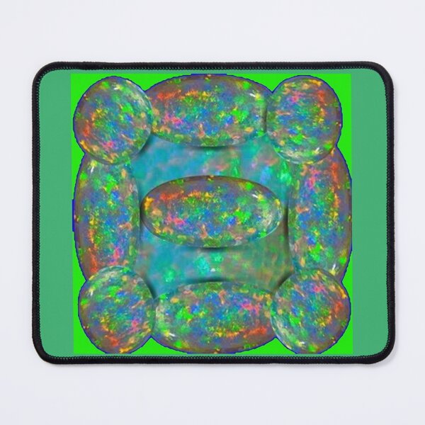 Item preview, OCTOBER GREEN FIRE OPALS BIRTHSTONE GREEN PATTERN ART designed and sold by sharlesart.
