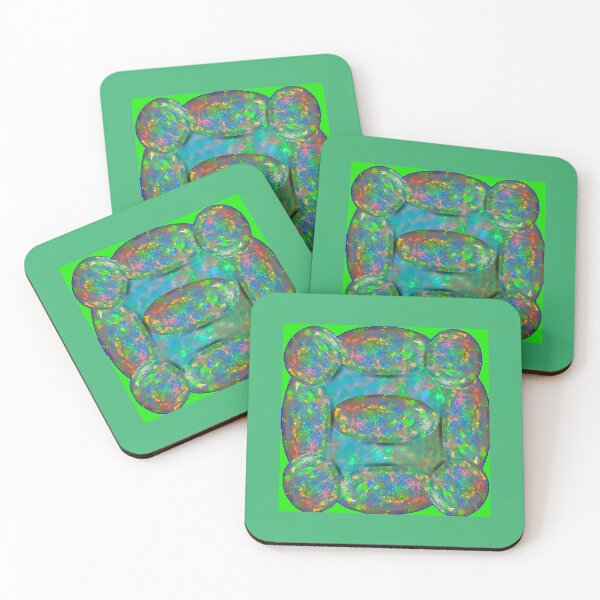 Item preview,  OCTOBER GREEN FIRE OPALS BIRTHSTONE GREEN PATTERN ART designed and sold by sharlesart.