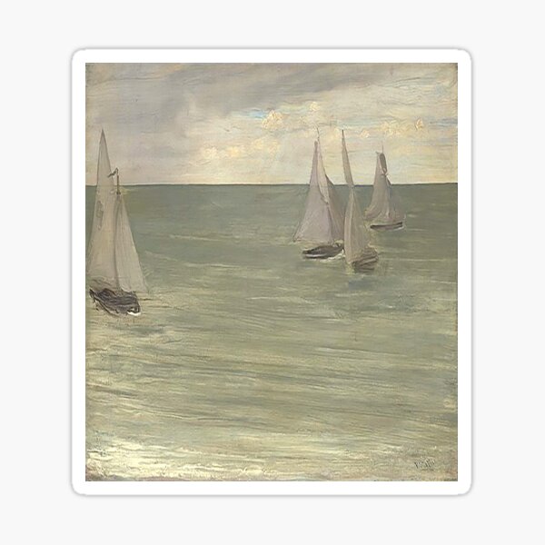James McNeill Whistler Trouville Grey and Green the Silver Sea 1922 448 Sticker