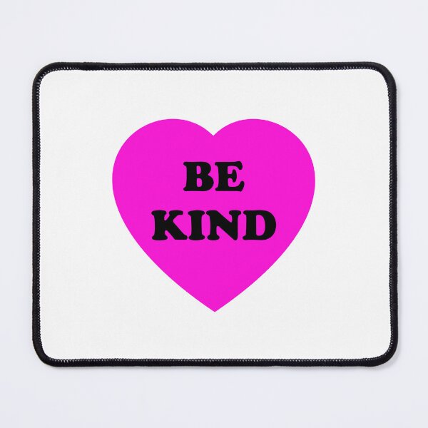 Item preview, BE KIND - kindness heart - bright pink designed and sold by Inspirationmotivation.