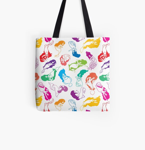Mermaid Babes (Rainbow) All Over Print Tote Bag