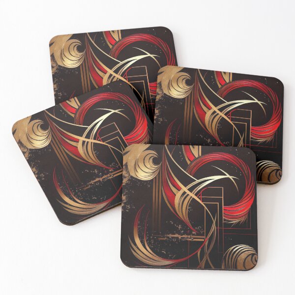 Item preview, Modern Abstract- Red Black Gold designed and sold by Gypsykiss.