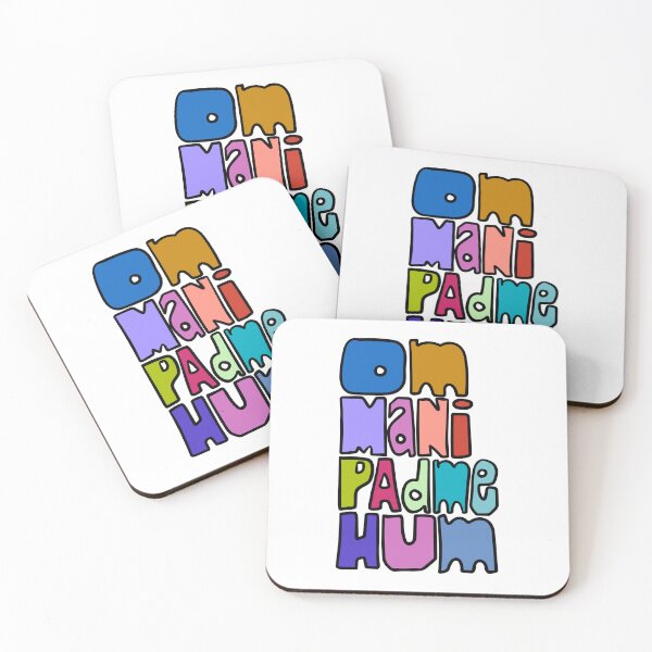 Item preview, Om Mani Padme Hum Compassion Mantra Multi Color Lettering designed and sold by wordznart.