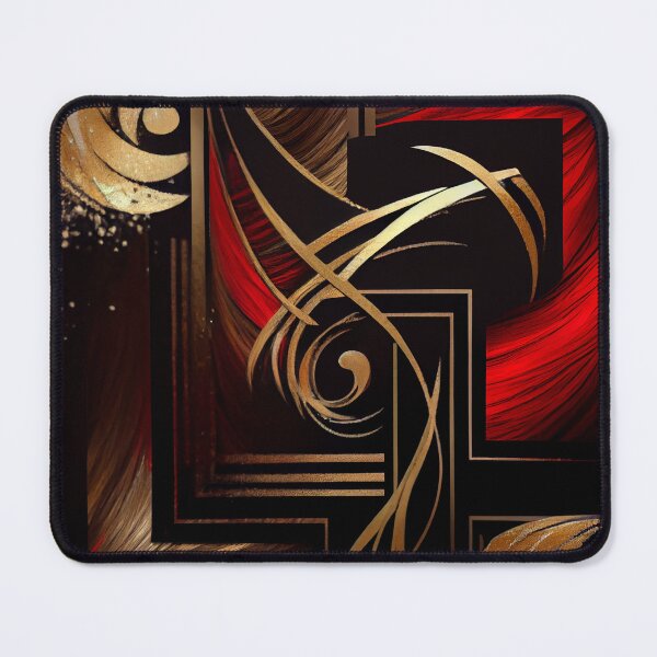 Item preview, Modern Abstract- Red Black Gold #2 designed and sold by Gypsykiss.