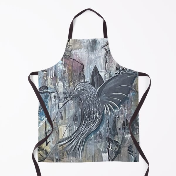 Item preview, Lisa Kirwan Wearable Art, Abstract Unique Artwork For Unique Spaces, Bird Art, The Hummer And The Crow designed and sold by KirwanArt.