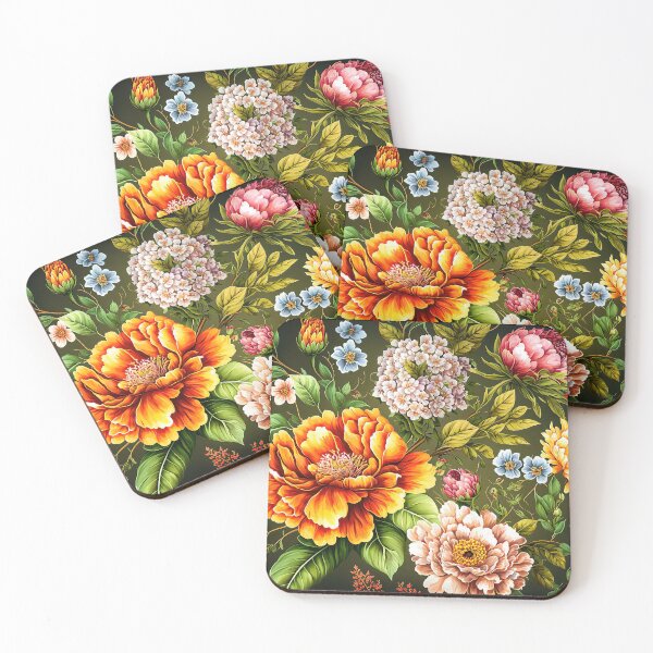 Item preview, Ornamental Floral Pattern Vintage Flowers Wallpaper Ornaments designed and sold by goldufeenstaub.