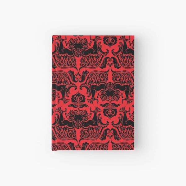 I Love Craft (Cthulhu Damask Red and Black) Hardcover Journal