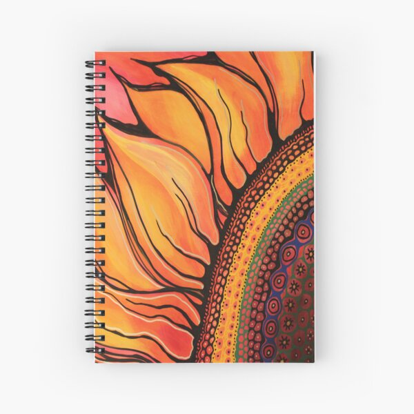 Sunny Joyful Sunflower Spiral Notebook