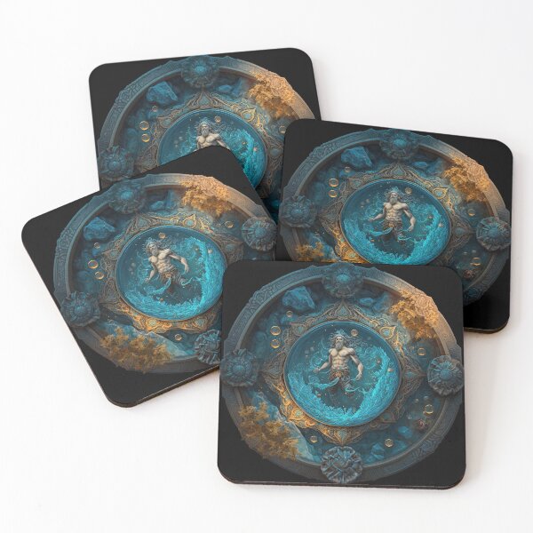 Item preview, Aquarius Zodiac sign mandala designed and sold by vittore.