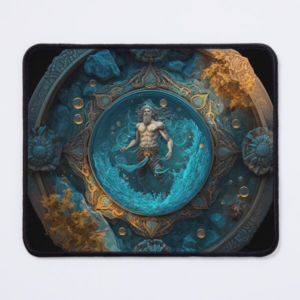 Item preview, Aquarius Zodiac sign mandala designed and sold by vittore.