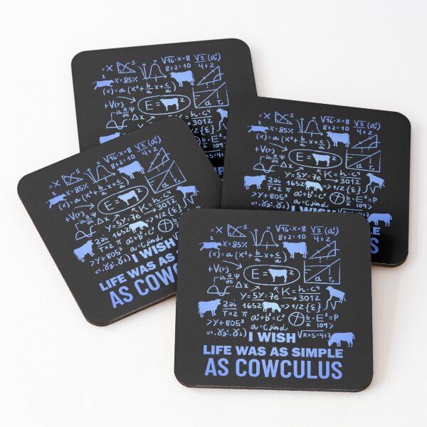 Item preview, Blue version of I wish life was as simple as calculus  Cow pun designed and sold by FarmsteadAcers.