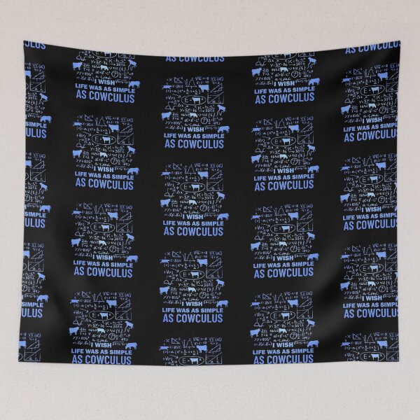 Item preview, Blue version of I wish life was as simple as calculus  Cow pun designed and sold by FarmsteadAcers.