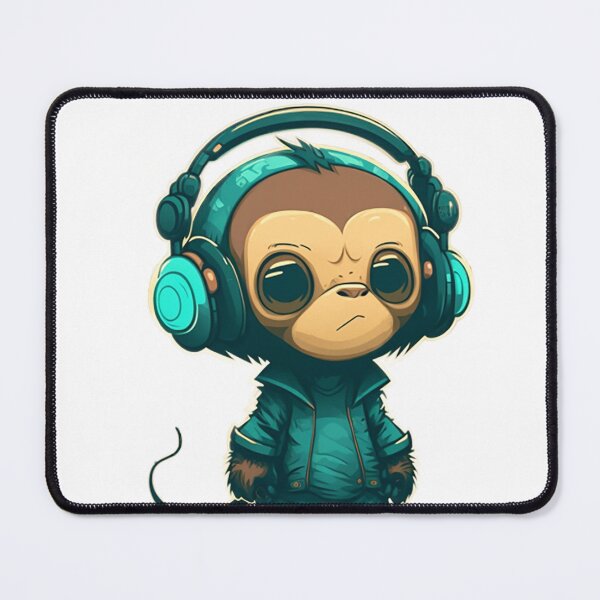 Item preview, Cool  cute monkey in headphones designed and sold by Maryberry96.