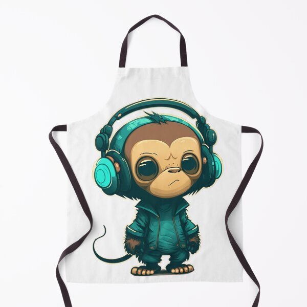 Item preview, Cool  cute monkey in headphones designed and sold by Maryberry96.
