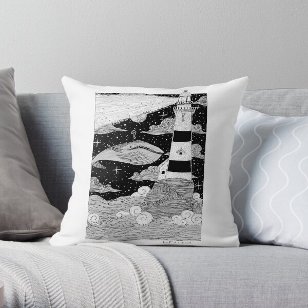 The Lighthouse- Inktober2017 Throw Pillow
