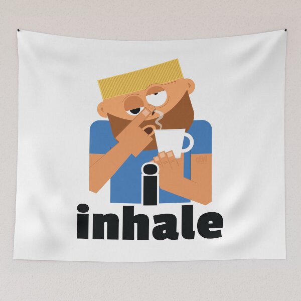 Item preview, I inhale Coffee Meme Coffee Druggie Biggest Fan Hooked In Rehab Going To Withdraw designed and sold by doseofwin.