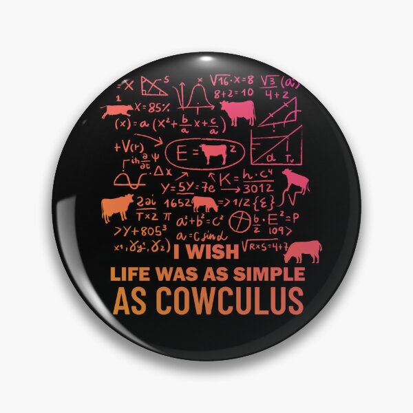 Item preview, Pink version of I wish life was as simple as calculus  Cow pun designed and sold by FarmsteadAcers.
