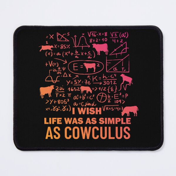 Item preview, Pink version of I wish life was as simple as calculus  Cow pun designed and sold by FarmsteadAcers.