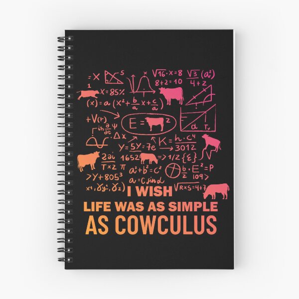 Item preview, Pink version of I wish life was as simple as calculus  Cow pun designed and sold by FarmsteadAcers.